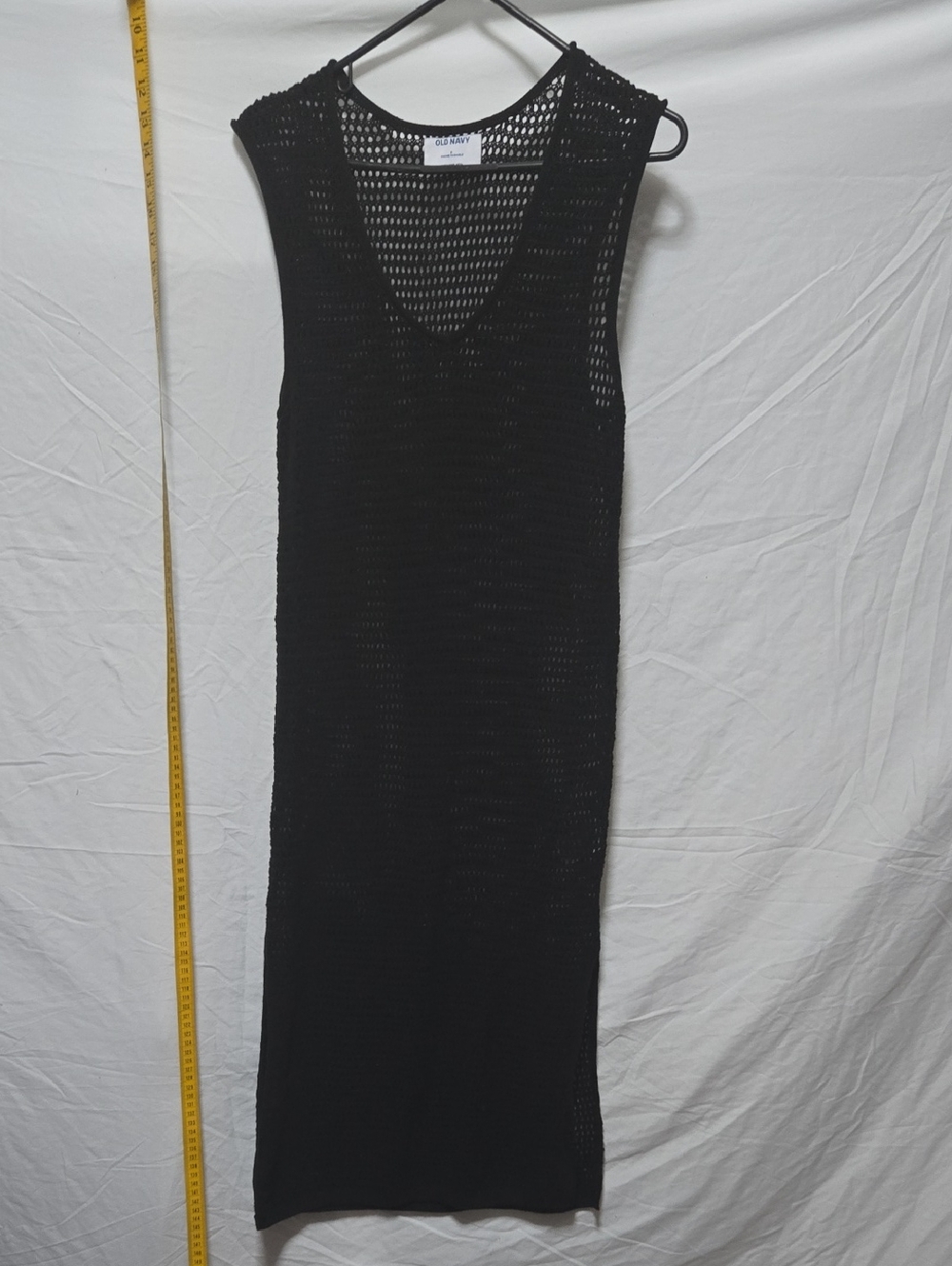Old Navy Black Crochet Knit Tank Dress